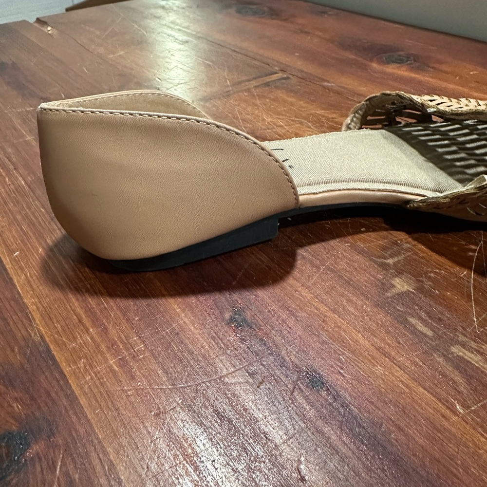 Women's Tan Woven Flats - Picture 10 of 12